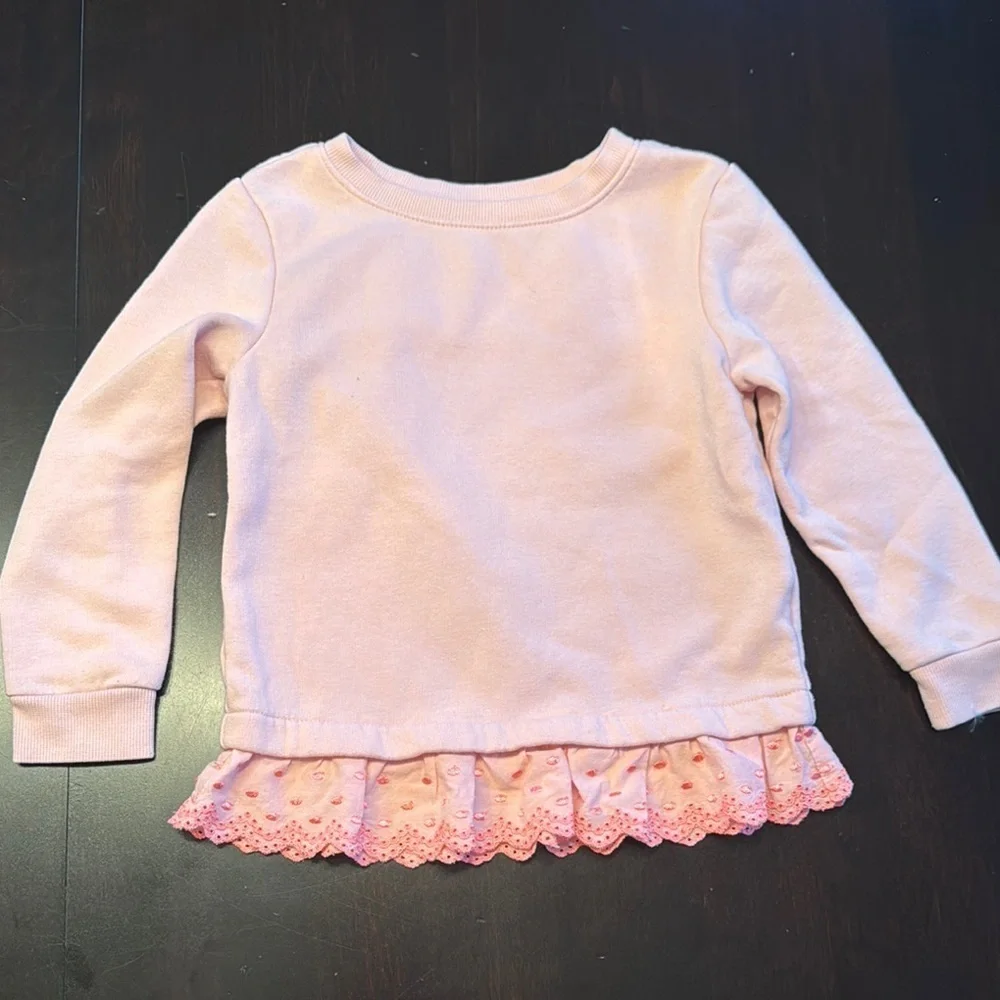 Old Navy Pink Lace Trim Sweater